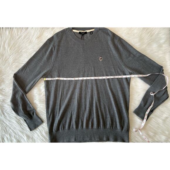 Ted Baker Cardiff Merino Wool Crew Neck Jumper Sweater Grey Size 6 XXL NWT - Picture 14 of 16